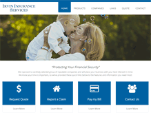 Tablet Screenshot of irvinsurance.com